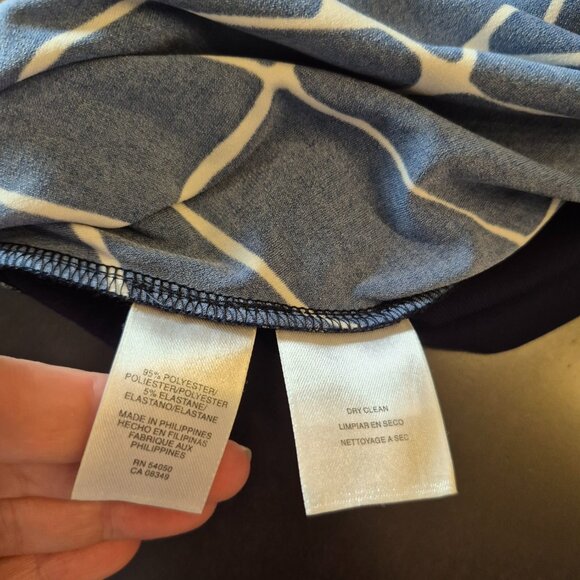 Navy Faux Wrap Dress - Picture 9 of 9